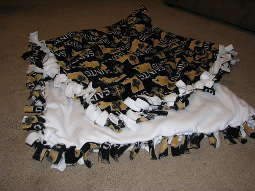 This obviously might not be the choice fabric, but this is a perfect example of the type of blanket I mean.