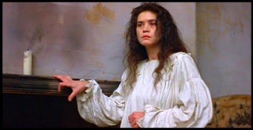 Maria Schneider as Bertha Mason in the 1996 film version of Jane Eyre