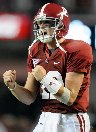 Alabama senior quarterback Greg McElroy led the Tide to a 24-3 victory over Penn State in week 2.