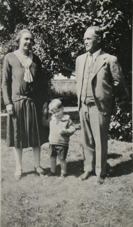 My father and his grandparents.