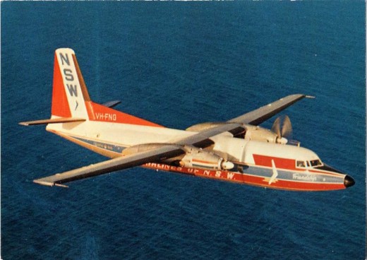 NSW Airlines F27A in early 1960s livery.  