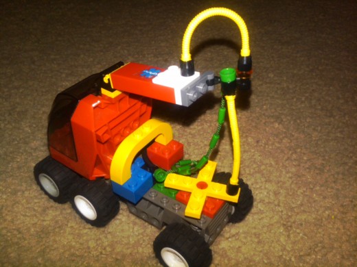 My four-year-old's most recent LEGO creations.  What can I say?  I'm a proud mama...