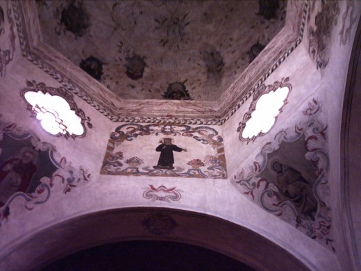 View of Ceiling of Dome of the Mission Church San Xavier del Bac in Tucson, AZ