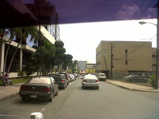 Now heading west on Trafalgar Road.  Yea, she made a U-turn.