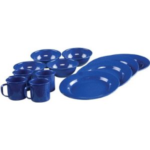 Coleman 12-Piece Enamelware Dining Set (Blue)