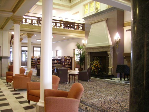 This shows the lobby, after restoration.