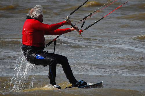 Kitesurfing.   Photo by: Simon Blackley