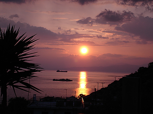 Sunset in Salamina, with credit to Markellos