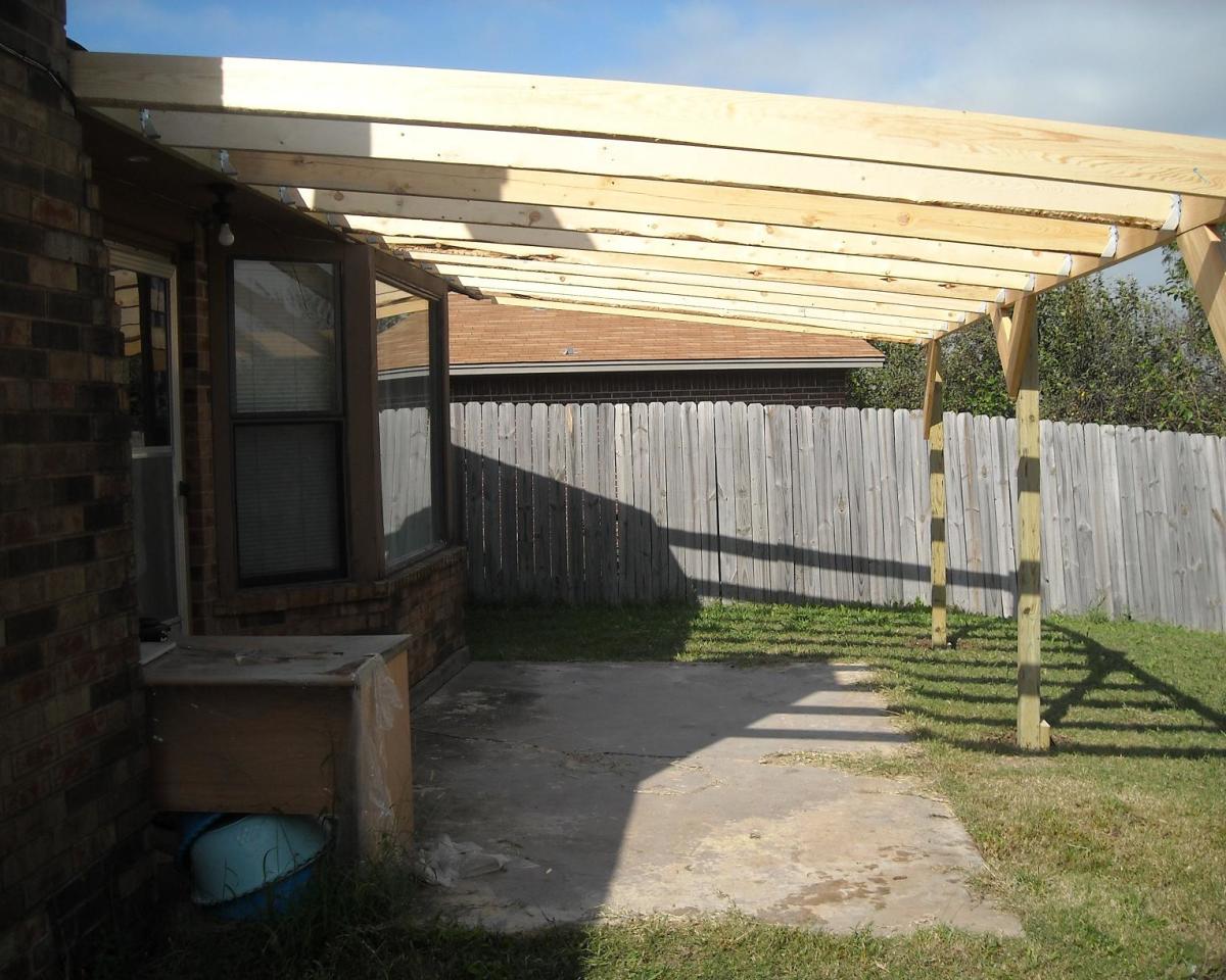 how to build a patio cover with a corrugated metal roof