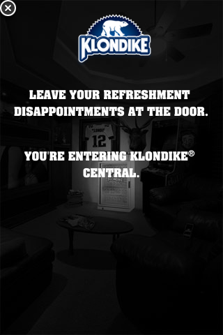 The second screen on the klondike iPhone ad
