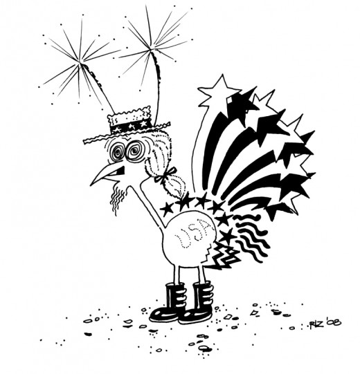 Patriotic Peacock, rickzimmerman 2010