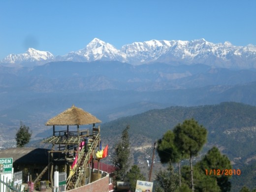 Another shot from a hotel's terrace in Kausani