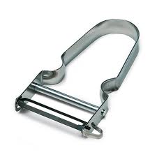 The Peeler is used for peeling fruits & vegetables.  The blade of a peeler is slotted and can be fixed or swivelling.