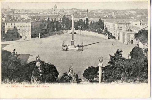 Panorama from the Pincio: The Piazza del Popolo.
