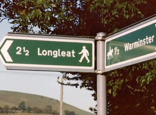 Longleat and Warminster sign. Photo by Steve Andrews