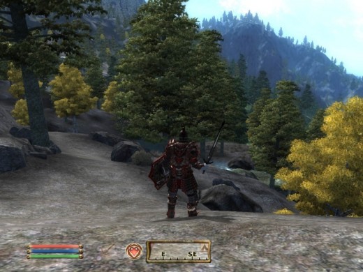 The world of Oblivion is huge and you can free-roam explore till the cows come home.