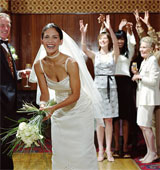 The bouquet-toss is the realm of the first-time bride!