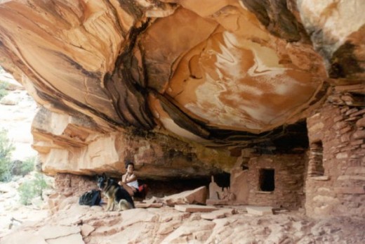 This is a view on site of the cliff dwellings on the side of a canyon wall near the heart of their territory.