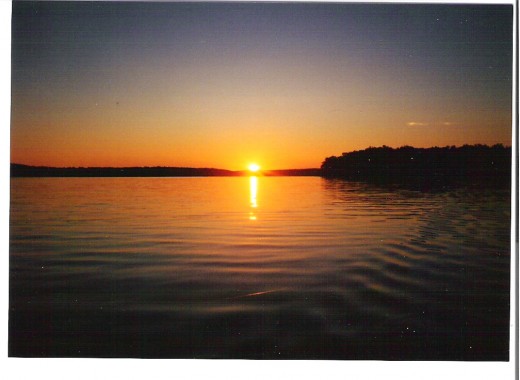 Quiet serenity while night fishing