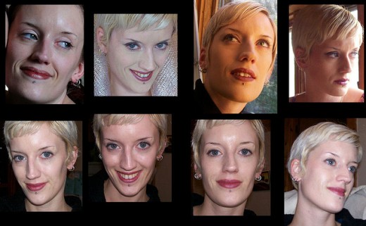 before on top, after on bottom - mouth lines