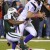 Minnesota Vikings quarterback Brett Favre is sacked by New York Jets' Drew Coleman during the first quarter of an NFL football game Monday, Oct. 11, 2010, in East Rutherford, N.J. (AP Photo/Bill Kostroun)