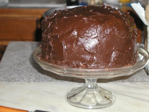 Mmmmmmmm.....triple layered, double chocolate cake!