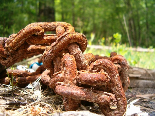 An old chain I found in the woods.