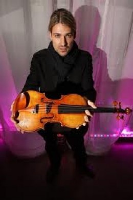 Violinist David Garett with a Stradivarius violin 