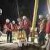 Night at the rescue site as the Austrian built rig hauls the miners from the bowels of the earth Night at the rescue site as the Austrian built rig hauls the miners from the bowels of the earth