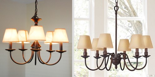 Our Chandelier vs. JCPenny Chandelier