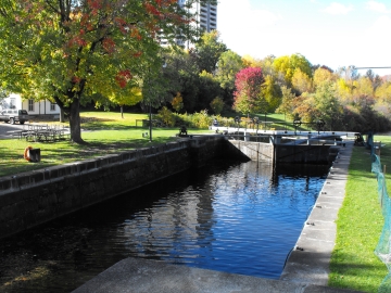 One of the locks in beautiful parkland setting