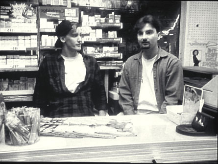 Jeff Anderson and Brian O'Halloran in Clerks