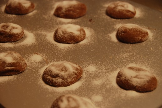 Dust the cookies with any leftover sugar