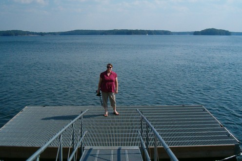Samantha on the dock at Lulawissie Lakefront Park