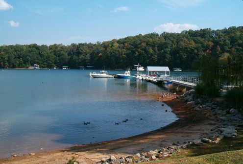 A view of the South End Marina
