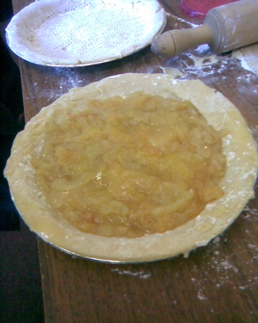 add required amount of stewed apples