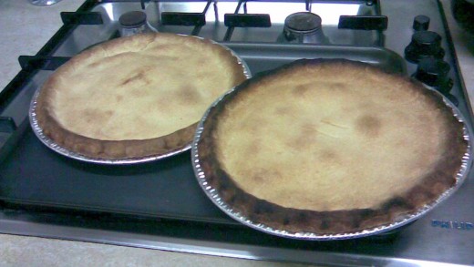 bake in oven for half an hour until browned on top
