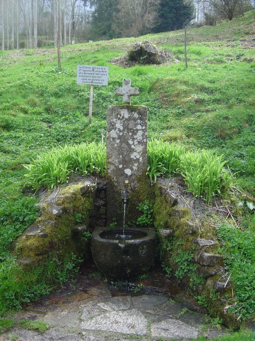 Fountain de Notre Dame at Saint Auvent. One of the many springs and fountains in Limousin said to have healing or magical properties