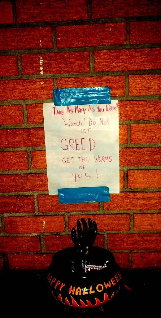 The Candy Bowl and Greed Warning Sign!