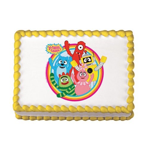 Edible Yo Gabba Gabba cake images make a sheet cake or even a round cake look like they were professionally made. They are super easy to use!