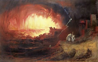 Destruction of Sodom and Gomorrah. (Not for the reason many believe.) Homosexuals tell their own version.