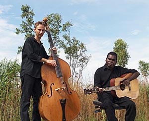 Gurrumul with his friend Micheal Hohnen.