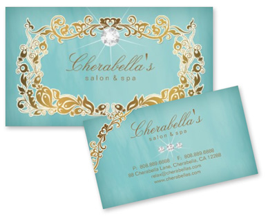 Beauty Business Card, elegant and stylish, great for any beauty professional makeup artist or jewelry maker.