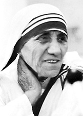 Mother Teresa, a Catholic nun: humanitarian and advocate for the poor and helpless