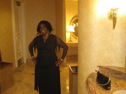 Picture taken in the ladies lounge of the Beverly Hills Hotel, Beverly Hills, California