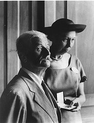 A photo of Faulkner with fellow author, Eudora Welty.