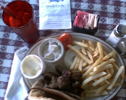 Gyro's Platter - Unsweet Ice Tea