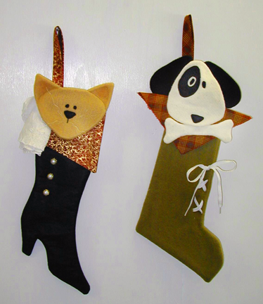 Stylish Urban Cat and Dog Stockings for a Cool Fireplace!