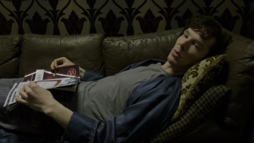 Without intellectual stimulation, Sherlock Holmes (Benedict Cumberbatch) languishes at home.