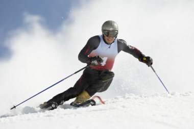 Every type of skier wears a ski goggle. 